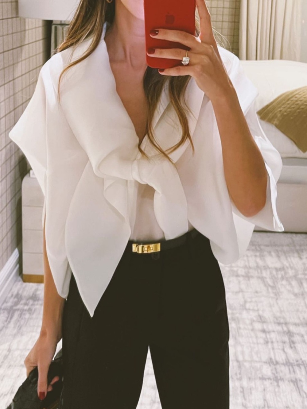 Andres Otalara Black Granda Silk Blouse - Picture 4 of 4